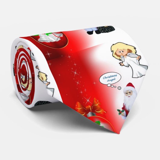 KerstStropdas, kerstman Stropdas (Opgerold)