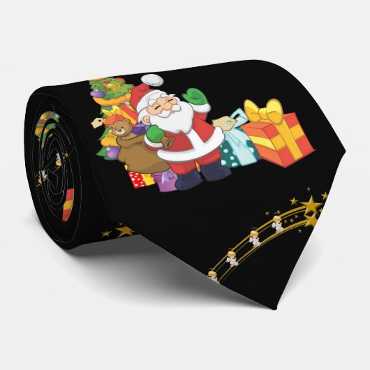 KerstStropdas, kerstman Stropdas (Opgerold)