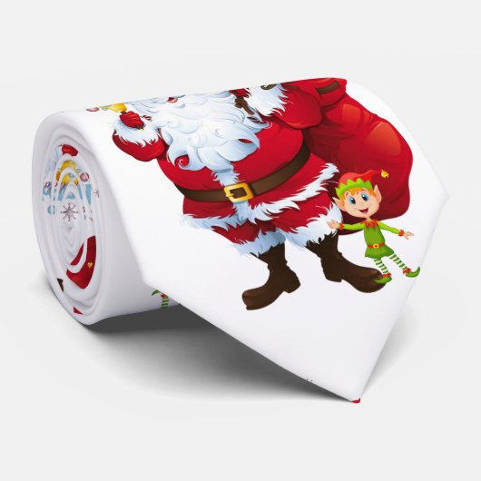 KerstStropdas, kerstman Stropdas (Opgerold)