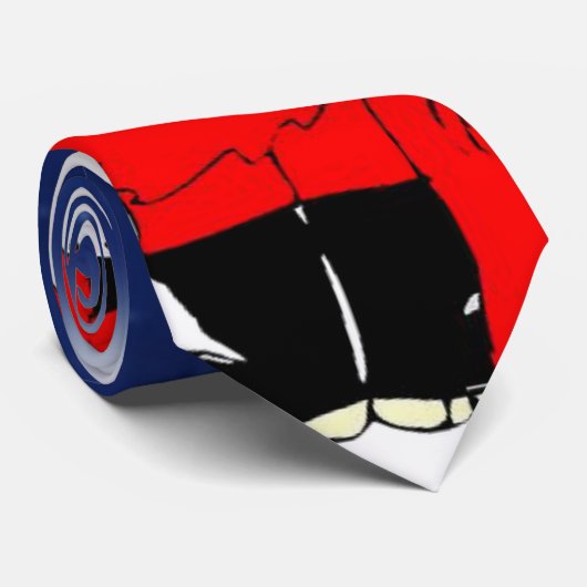 KerstStropdas, kerstman Stropdas (Opgerold)