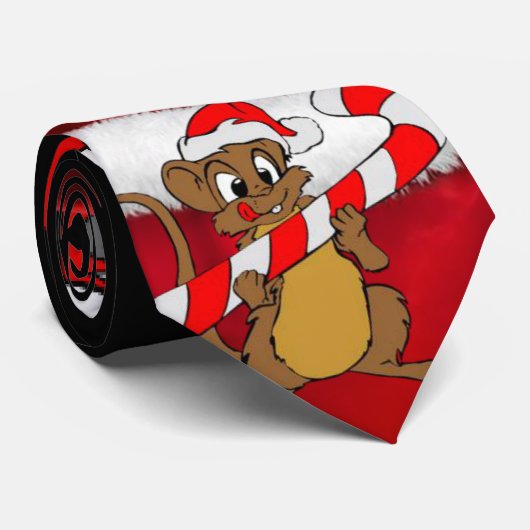 KerstStropdas, kerstman Stropdas (Opgerold)