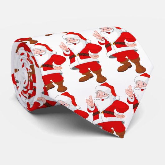 KerstStropdas/kerstman Stropdas (Opgerold)