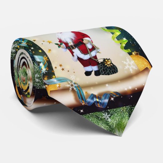 KerstStropdas, kerstman Stropdas (Opgerold)