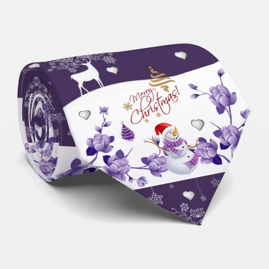 KerstStropdas, rendier Stropdas (Opgerold)