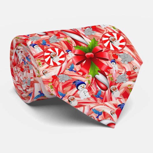 kerstStropdas, snoepsuikerriet Stropdas (Opgerold)