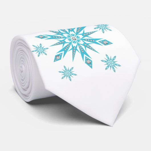 kerstStropdas, Snowflake Stropdas (Opgerold)