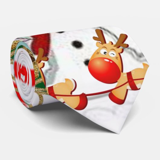 KerstStropdas, Snowman Stropdas (Opgerold)