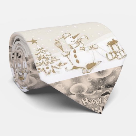 KerstStropdas, Snowman Stropdas (Opgerold)