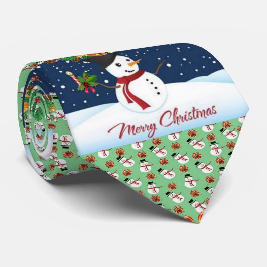 KerstStropdas, Snowman Stropdas (Opgerold)