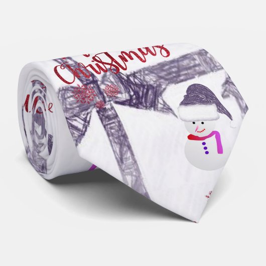 KerstStropdas, Snowman Stropdas (Opgerold)