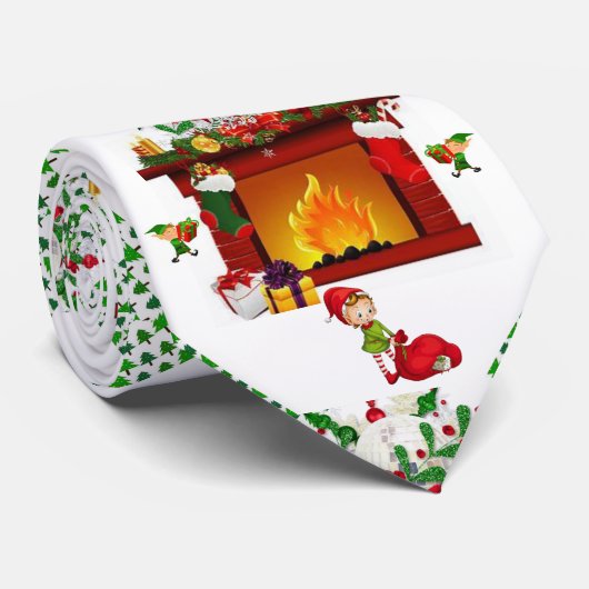 kerstStropdas Stropdas (Opgerold)