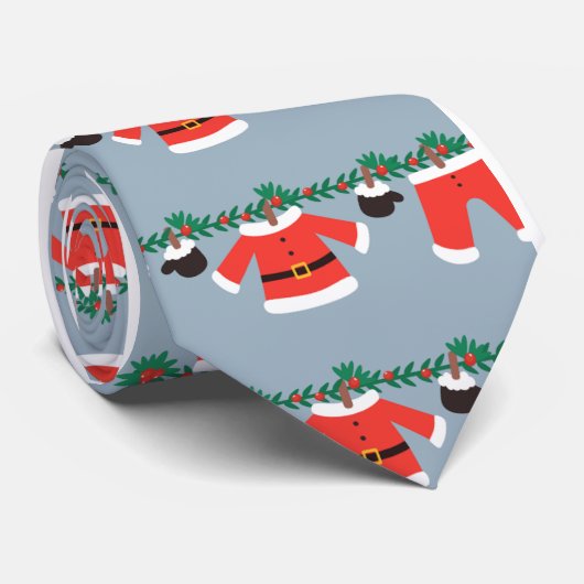 kerststropdassen, kerstpasontwerp stropdas (Opgerold)