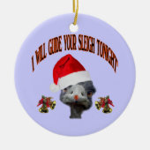 Kerststruisvogel Keramisch Ornament (Voorkant)