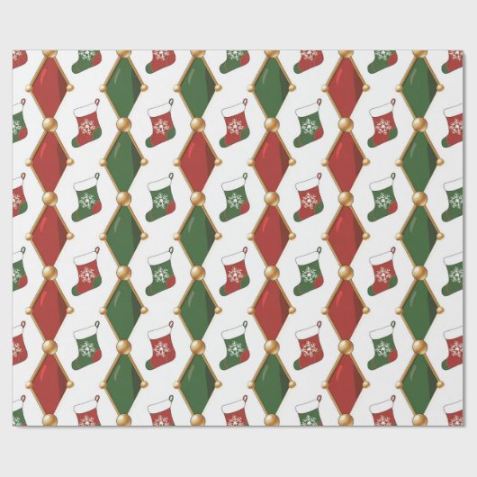 Kerststrump cadeaupapier (Vlak)