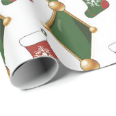 Kerststrump cadeaupapier (Rol Hoek)