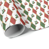 Kerststrump cadeaupapier (Rol Hoek)