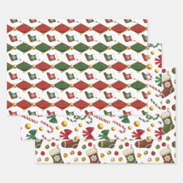 Kerststrump inpakpapier vel