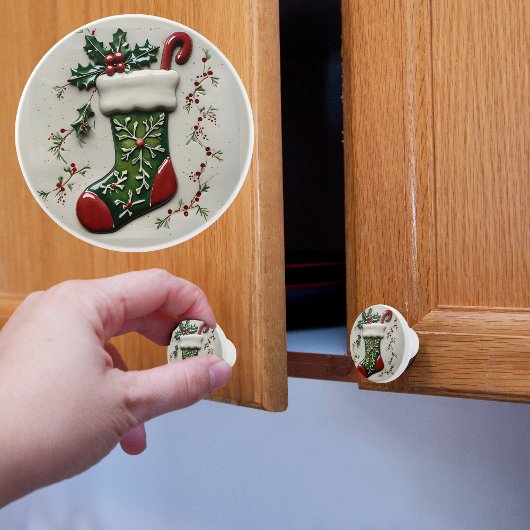 Kerststrump Keramische Knop