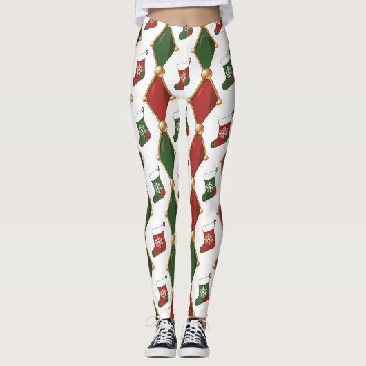 Kerststrump leggings (Voorkant)