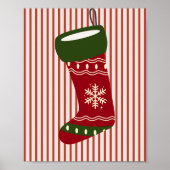 Kerststrump Rood Poster (Voorkant)