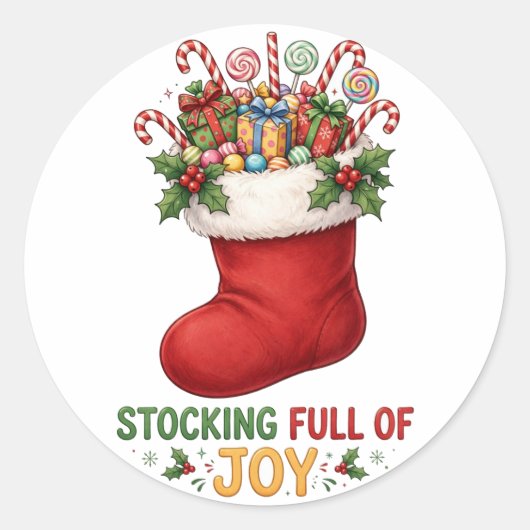 Kerststrump Vol Joy Sticker (Voorkant)
