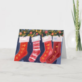 Kerststrumphalsen | Slinger Gelukkig Kerstfeest Feestdagen Kaart