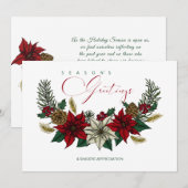 Kerststuk Aangepast VOOR UW BEDRIJF Feestdagenkaart (Voorkant / Achterkant)