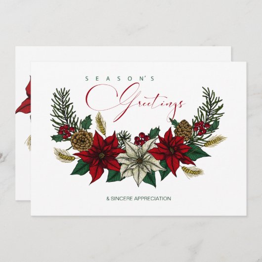 Kerststuk Aangepast VOOR UW BEDRIJF Feestdagenkaart (Voorkant / Achterkant)