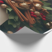 Kerststuk & kruiden Inpakpapier (Hoek)