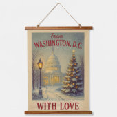 Kerststuk van Washington, DC met liefde Hangend Wandkleed (Voorkant)