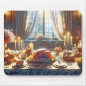 Kerststuk voor Thanksgiving-kalkoen Muismat (Voorkant)
