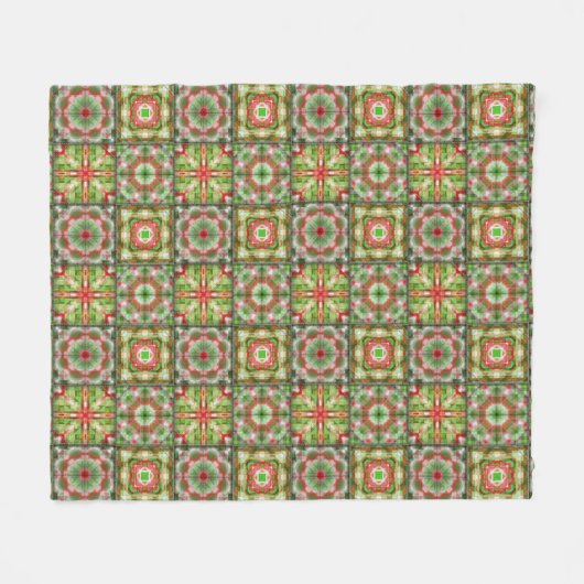 Kerststukje quilt geïnspireerd fleece deken (Voorkant (Horizontaal))