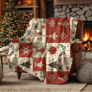 Kerststukwerkdeken Vliesdeken Fleece Deken
