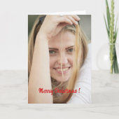 Kerststukwerkpatroon foto wensen feestdagen kaart (Voorkant)