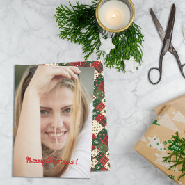 Kerststukwerkpatroon foto wensen feestdagen kaart