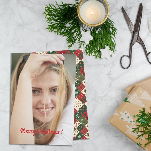 Kerststukwerkpatroon foto wensen feestdagen kaart