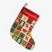 kerststuring op basis van feestvieren kleine kerstsok (Voorkant (Hangend))