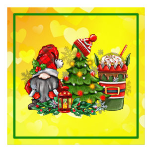 Kerstsublimatie met Gnome-60456 Foto Afdruk