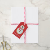 Kerstsuiker Cookie Snowman Cadeaulabel (Met Touw)