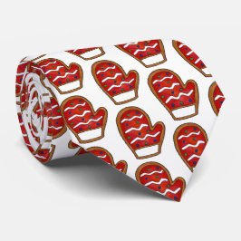 kerstsuiker rode winterfeestdag Mitten Stropdas