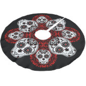 Kerstsuiker schedel Dag van de Doden thema Kerstboom Rok (Gekanteld)