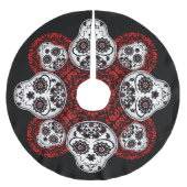 Kerstsuiker schedel Dag van de Doden thema Kerstboom Rok (Voorkant)