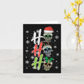 Kerstsuiker schedel Ho Ho Ho Xmas Mexicaanse Manne Kaart (Gele Bloem)