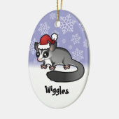 kerstsuikerbieder (voeg je huisdiernaam toe) keramisch ornament (Links)