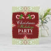 Kerstsuikerfeest Kerstvakantie Feest Kaart (Staand voorkant)