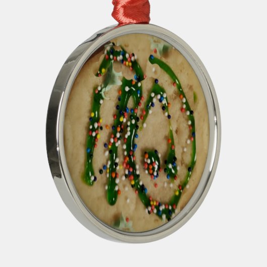 Kerstsuikerkoekje met Snoep sprinken Metalen Ornament (Rechts)