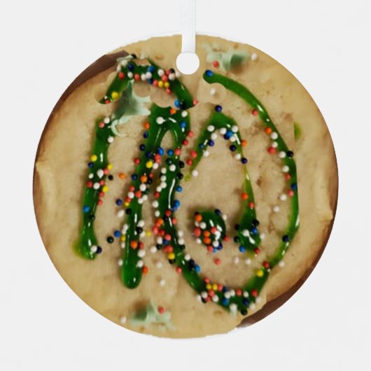 Kerstsuikerkoekje met Snoep sprinken Metalen Ornament (Voorkant)
