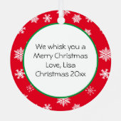 kerstsuikerkoekje metalen ornament (Achterkant)