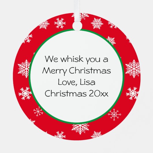 kerstsuikerkoekje metalen ornament (Achterkant)