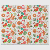 kerstsuikerkoekjes cadeaupapier (Vlak)